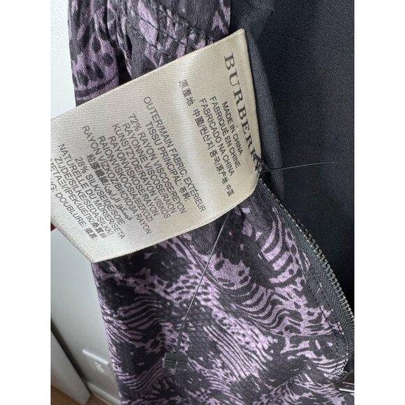 Burberry London Floral Print Silk Blend Knee Length Dress US 4 UK 6 ITA 38 - Picture 11 of 12